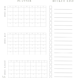summer planner & bucket list